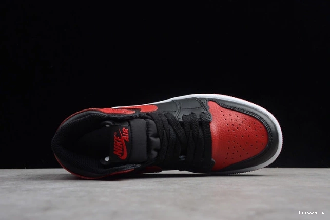 Jordan 1 Bred Kids Banned Red  OG Air 555088 Retro Black 001 High 0823